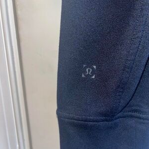 men’s navy blue LULULEMON city sweat full-zip hoodie [M]